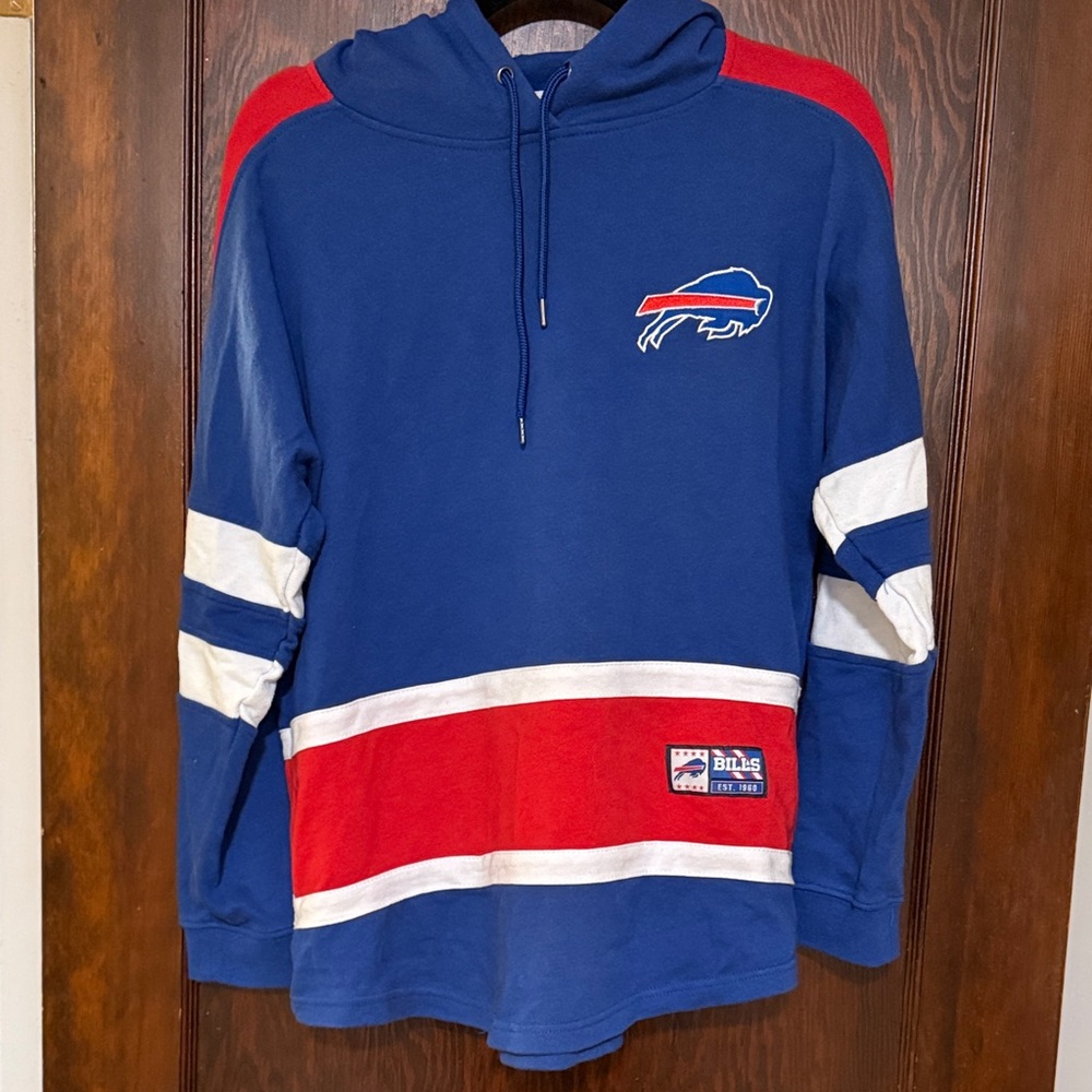 NFL Blue and Red Hooded Sweatshirt